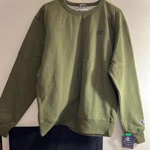 NEW Champion Men's Classic Solid Jersey Long Sleeve T-Shirt, Size MEDIUM